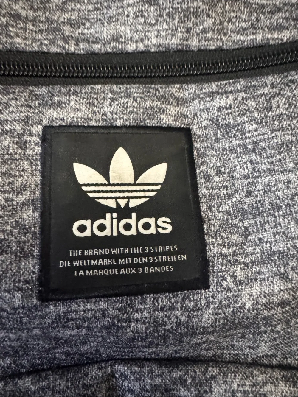 Adidas Original Gray Heather Backpack Trefoil Laptop School Travel Book Bag